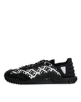 Dolce & Gabbana Black Logo Lace Up Low Top NS1 Sneakers Shoes