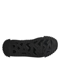 Dolce & Gabbana Black Logo Lace Up Low Top NS1 Sneakers Shoes
