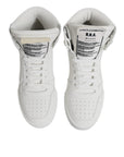 Dolce & Gabbana White Leather High Top Sneakers Shoes