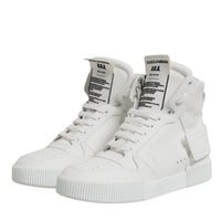 Dolce & Gabbana White Leather High Top Sneakers Shoes