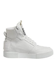 Dolce & Gabbana White Leather High Top Sneakers Shoes