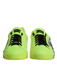 Dolce & Gabbana Green Portofino Logo Tape Men Sneakers Shoes