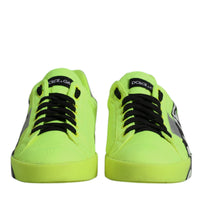 Dolce & Gabbana Green Portofino Logo Tape Men Sneakers Shoes