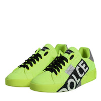 Dolce & Gabbana Green Portofino Logo Tape Men Sneakers Shoes