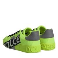Dolce & Gabbana Green Portofino Logo Tape Men Sneakers Shoes