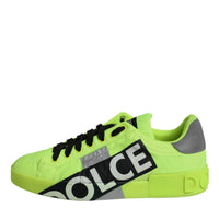 Dolce & Gabbana Green Portofino Logo Tape Men Sneakers Shoes
