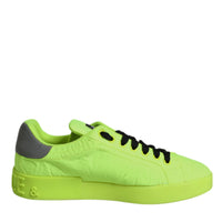 Dolce & Gabbana Green Portofino Logo Tape Men Sneakers Shoes