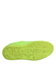 Dolce & Gabbana Green Portofino Logo Tape Men Sneakers Shoes