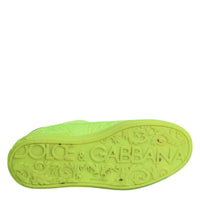 Dolce & Gabbana Green Portofino Logo Tape Men Sneakers Shoes