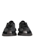 Dolce & Gabbana Black Silver Logo Low Top Men Sneakers Shoes