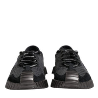 Dolce & Gabbana Black Silver Logo Low Top Men Sneakers Shoes