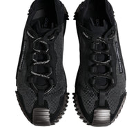 Dolce & Gabbana Black Silver Logo Low Top Men Sneakers Shoes
