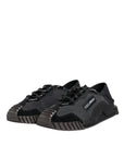 Dolce & Gabbana Black Silver Logo Low Top Men Sneakers Shoes