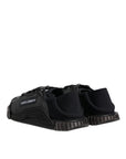 Dolce & Gabbana Black Silver Logo Low Top Men Sneakers Shoes