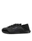Dolce & Gabbana Black Silver Logo Low Top Men Sneakers Shoes