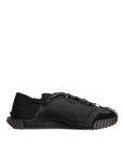 Dolce & Gabbana Black Silver Logo Low Top Men Sneakers Shoes