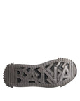 Dolce & Gabbana Black Silver Logo Low Top Men Sneakers Shoes