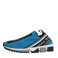 Dolce & Gabbana Blue Logo Low Top Sorrento Men Sneakers Shoes