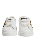 Dolce & Gabbana White Royal Crown Low Top Sneakers Shoes