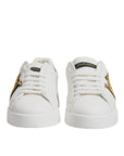 Dolce & Gabbana White Royal Crown Low Top Sneakers Shoes