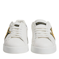 Dolce & Gabbana White Royal Crown Low Top Sneakers Shoes