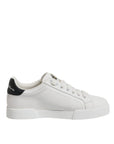 Dolce & Gabbana White Royal Crown Low Top Sneakers Shoes