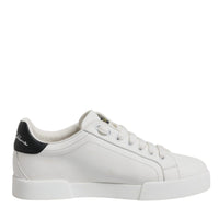 Dolce & Gabbana White Royal Crown Low Top Sneakers Shoes