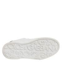 Dolce & Gabbana White Royal Crown Low Top Sneakers Shoes