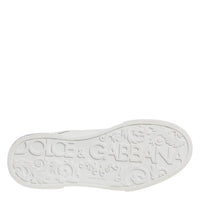 Dolce & Gabbana White Blue Crown Low Top Men Sneakers Shoes