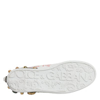Dolce & Gabbana White Sacred Heart Patch Sneakers Shoes