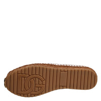 Dolce & Gabbana White Logo Eyelet Slip On Espadrilles Shoes