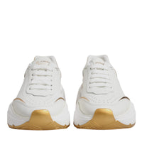 Dolce & Gabbana White Gold Daymaster Low Top Sneakers Shoes