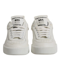 Dolce & Gabbana White Miami Leather Low Top Sneakers Shoes