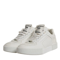 Dolce & Gabbana White Miami Leather Low Top Sneakers Shoes