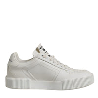 Dolce & Gabbana White Miami Leather Low Top Sneakers Shoes