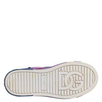 Dolce & Gabbana Purple Leather DG Logo Low Top Sneakers Shoes