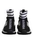 Dolce & Gabbana Black Gray Sorrento Socks Women Sneakers Shoes