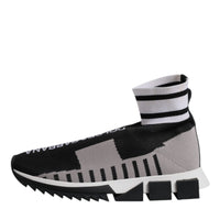 Dolce & Gabbana Black Gray Sorrento Socks Men Sneakers Shoes