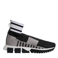 Dolce & Gabbana Black Gray Sorrento Socks Men Sneakers Shoes