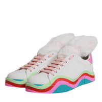 Dolce & Gabbana Multicolor Low Top Trainers Sneakers Shoes