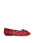 Dolce & Gabbana Red Viscose Flat Shoe