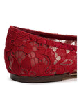 Dolce & Gabbana Red Viscose Flat Shoe