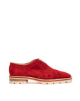 Christian Louboutin Red Suede Leather Flat Shoe