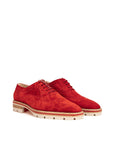 Christian Louboutin Red Suede Leather Flat Shoe