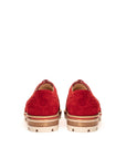 Christian Louboutin Red Suede Leather Flat Shoe
