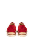 Christian Louboutin Red Suede Leather Flat Shoe
