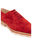Christian Louboutin Red Suede Leather Flat Shoe
