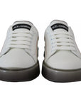 Dolce & Gabbana White Leather Portofino Sneakers Shoes