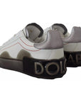 Dolce & Gabbana White Leather Portofino Sneakers Shoes