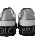 Dolce & Gabbana White Leather Portofino Sneakers Shoes